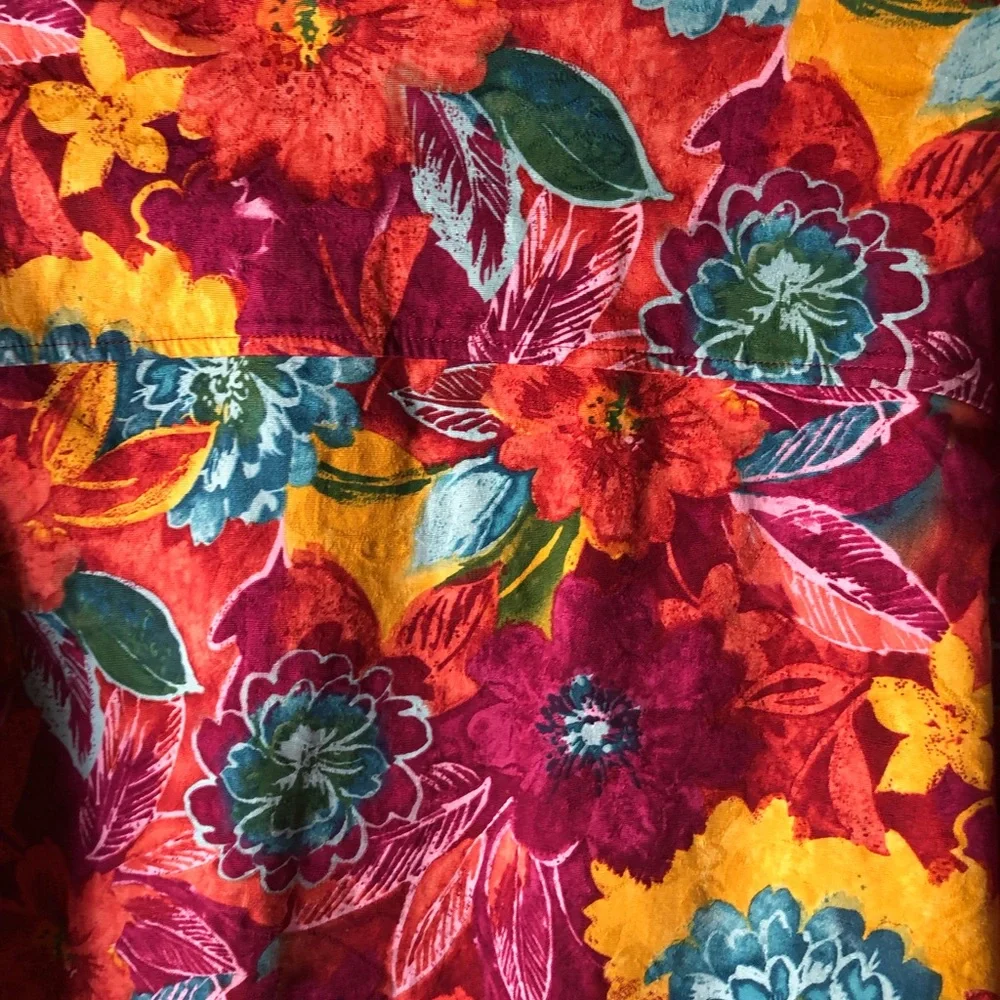 Coldwater Creek Tropical Floral Print Heavyweight Canvas Jacket. Size 1X - Picture 4 of 13